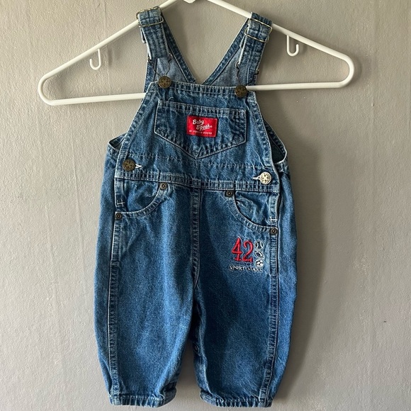 OshKosh B'gosh Other - Oshkosh B’Gosh Embroidered Sports Overalls Size 6/9M